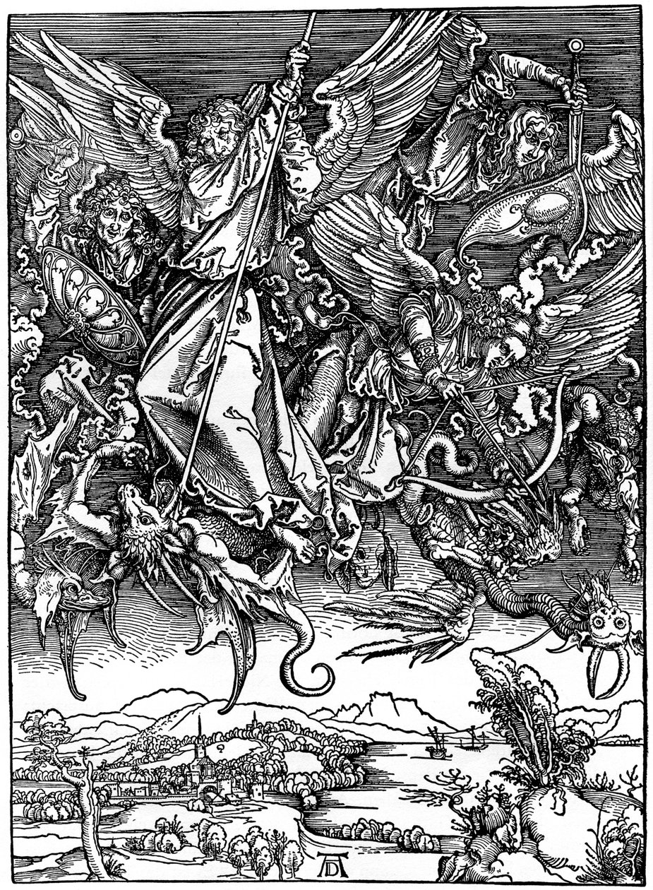 St Michael Battling with the Dragon by Albrecht Dürer