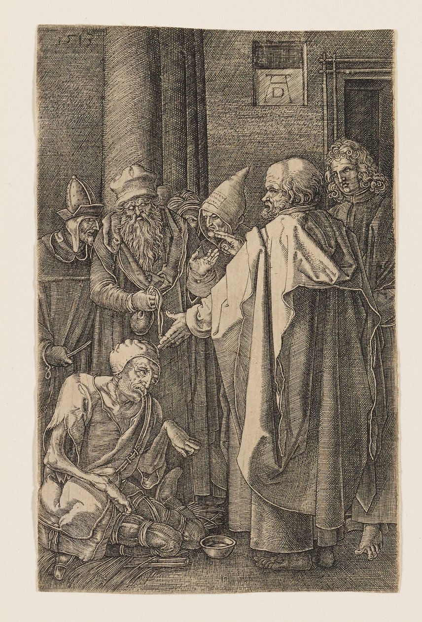 St. Peter and St. John Healing the Cripple at the Temple Gate by Albrecht Dürer