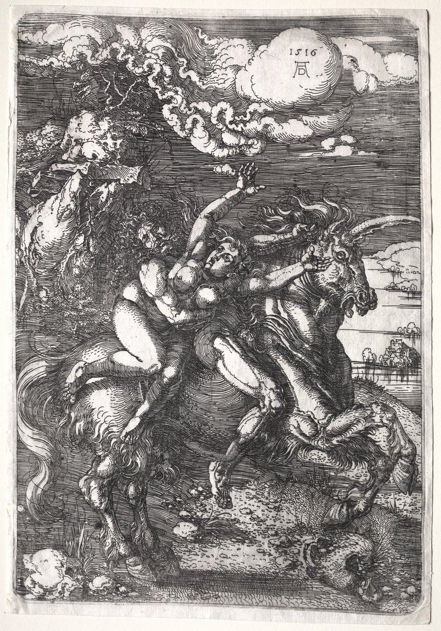 The Abduction on a Unicorn by Albrecht Dürer