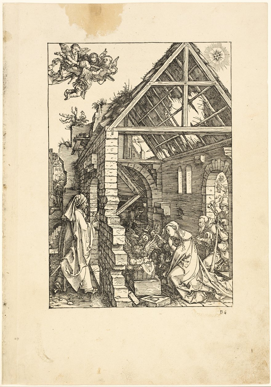 The Adoration of the Shepherds, from The Life of the Virgin by Albrecht Dürer