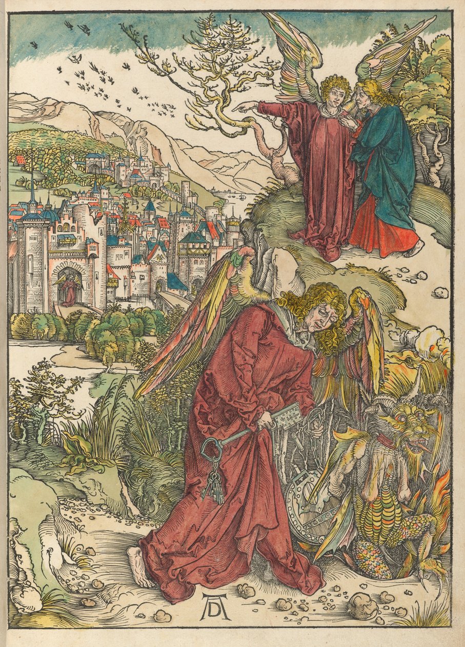 The Angel with the Key to the Bottomless Pit by Albrecht Dürer