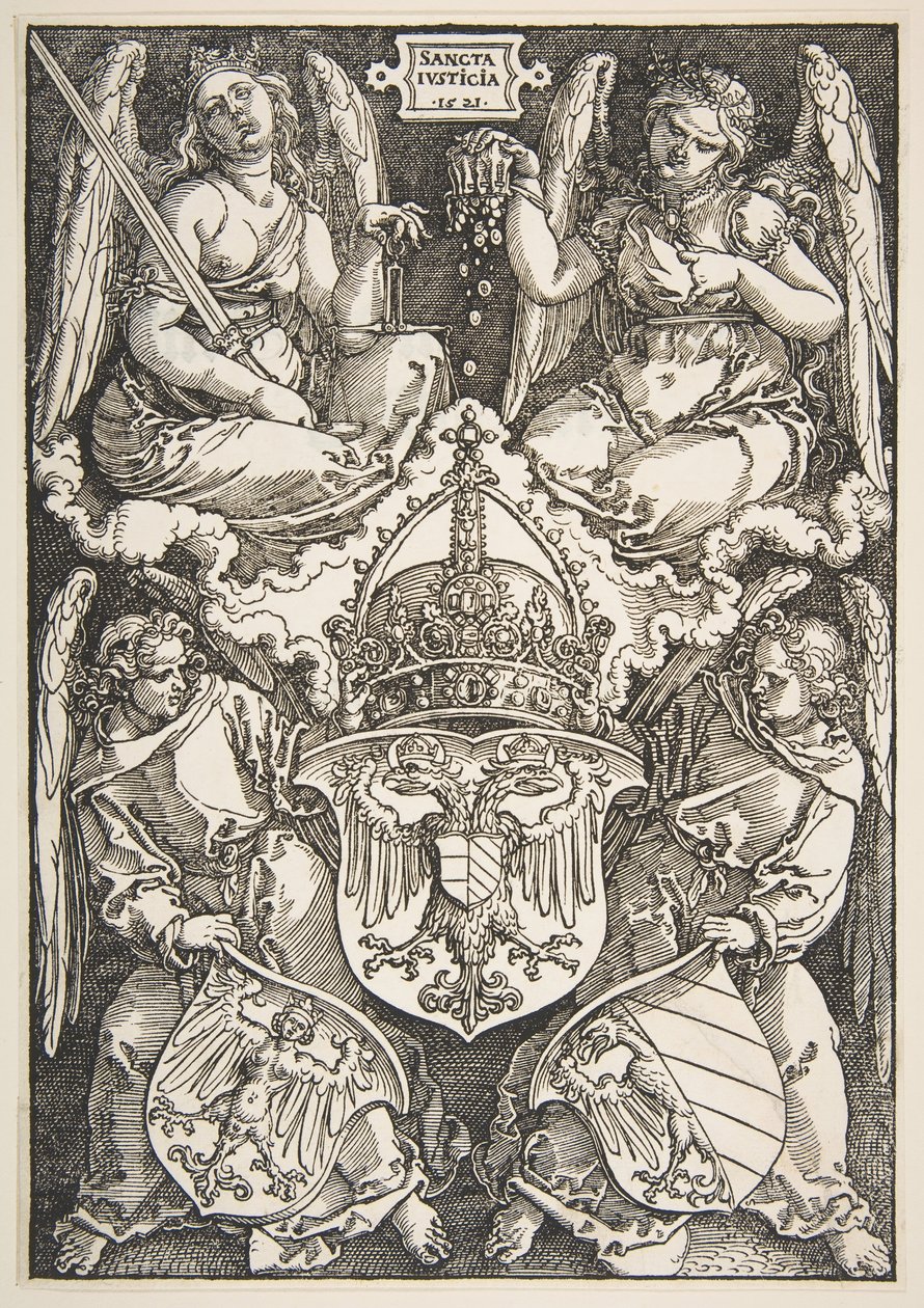 The Arms of the Empire and of Nuremberg, 1521 by Albrecht Dürer