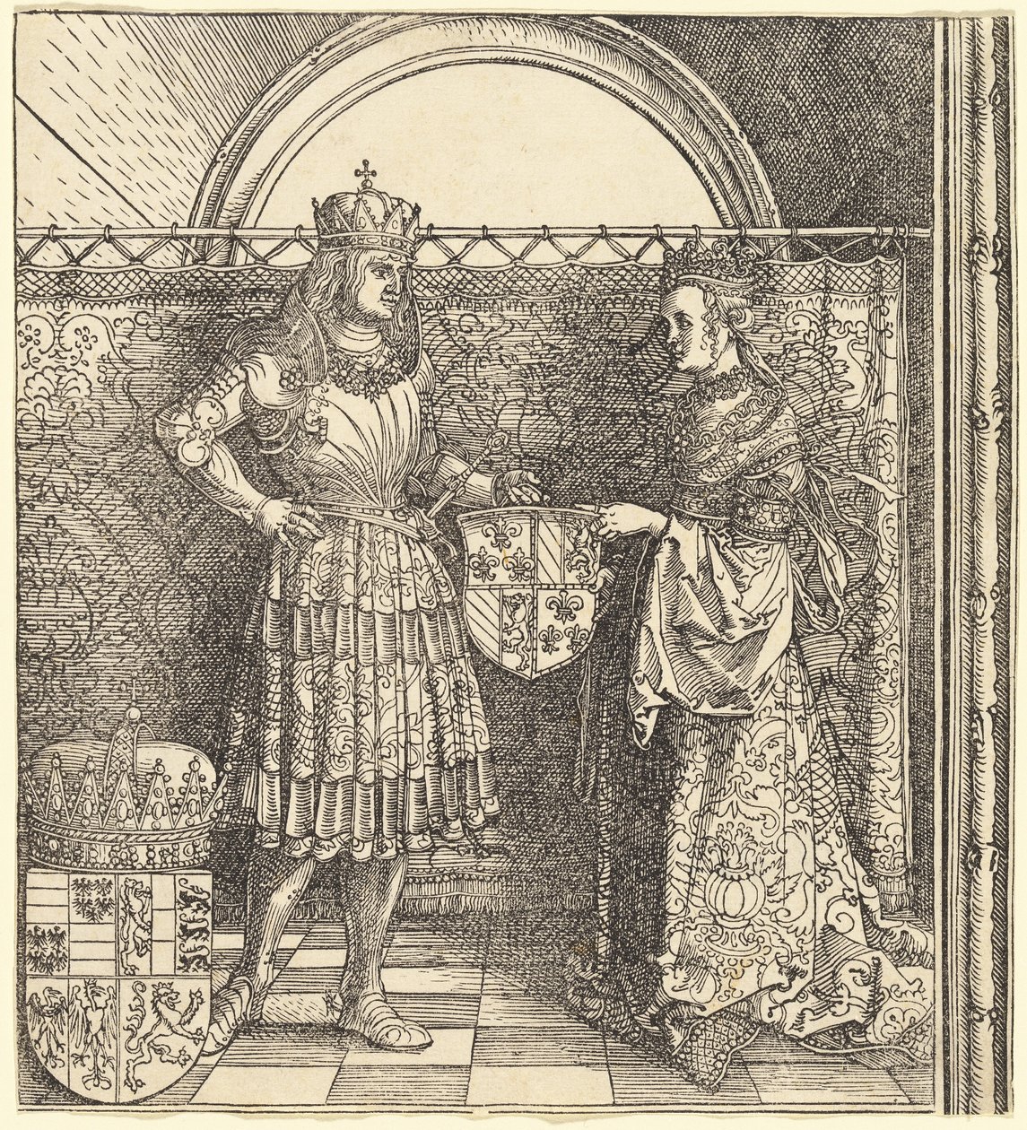 The Betrothal of Maximilian with Mary of Burgundy by Albrecht Dürer