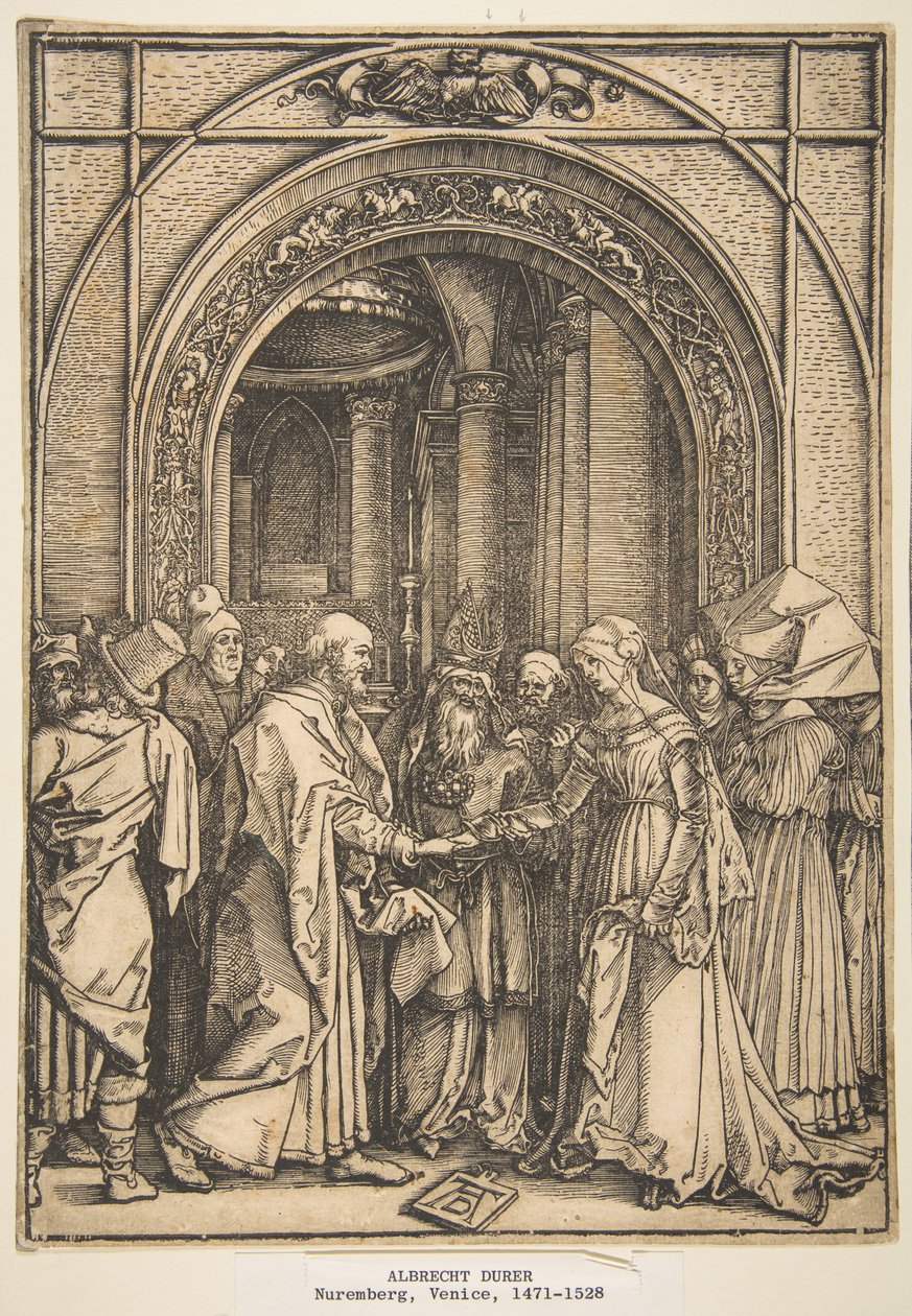 The Betrothal of the Virgin, from "The Life of the Virgin" by Albrecht Dürer