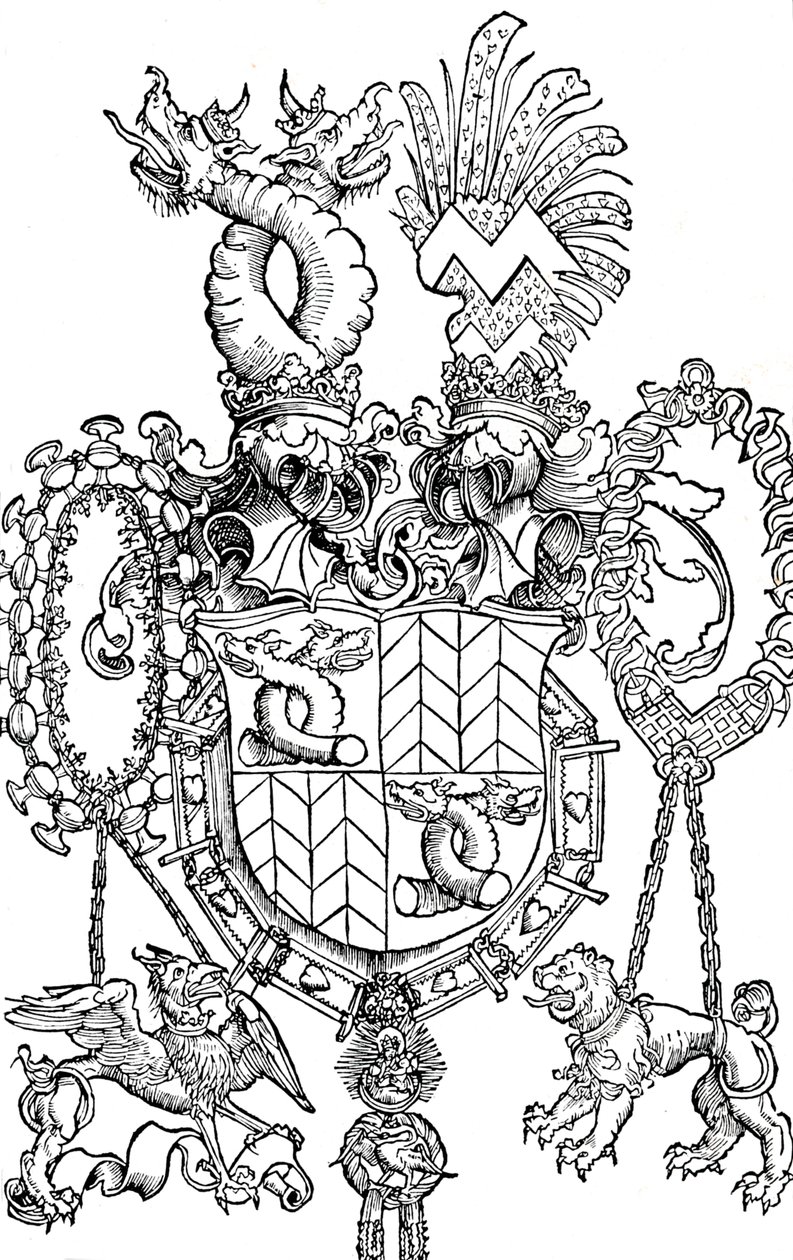 The Coat of Arms of Florian Waldauf by Albrecht Dürer