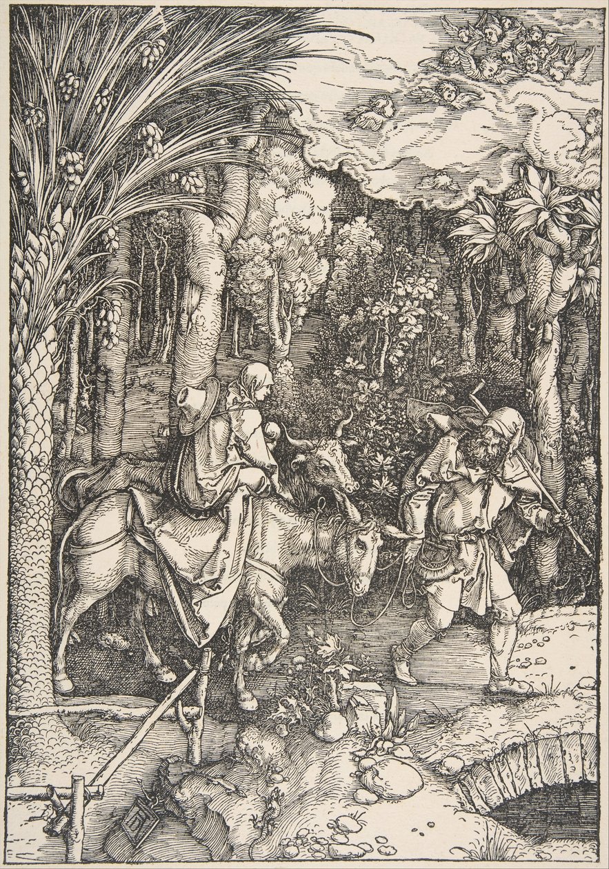 The Flight into Egypt, from The Life of the Virgin, Latin Edition by Albrecht Dürer