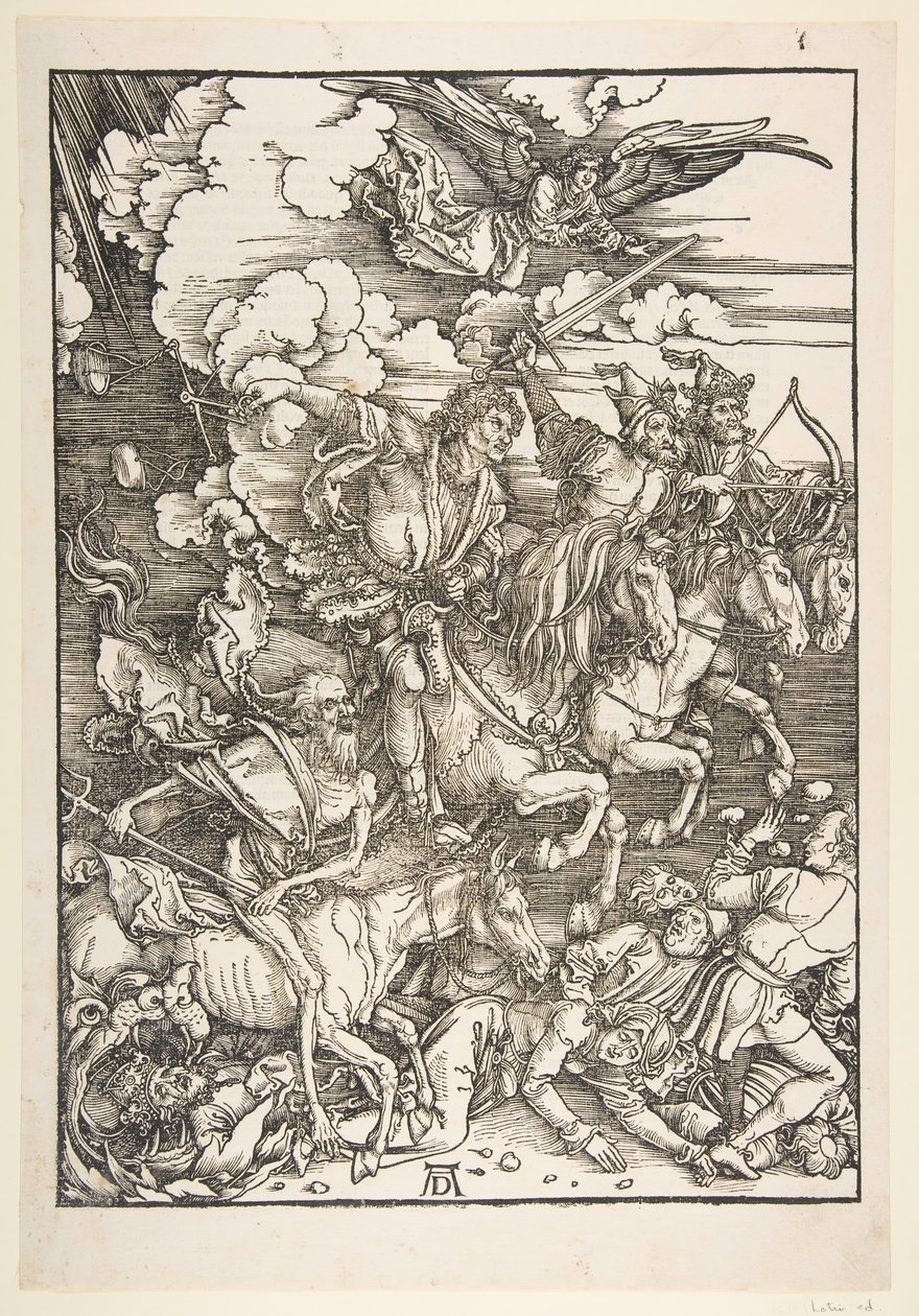 The Four Horsemen, from The Apocalypse, Latin Edition by Albrecht Dürer