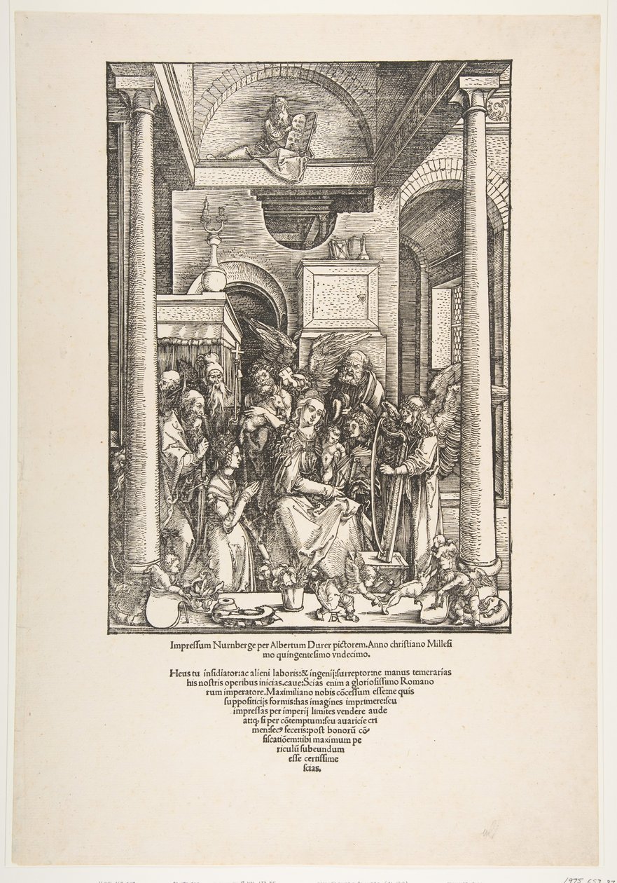 The Glorification of the Virgin, from The Life of the Virgin, Latin Edition by Albrecht Dürer