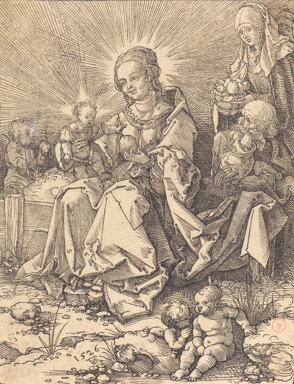 The Holy Family on a Grassy Bench, 1526 by Albrecht Dürer