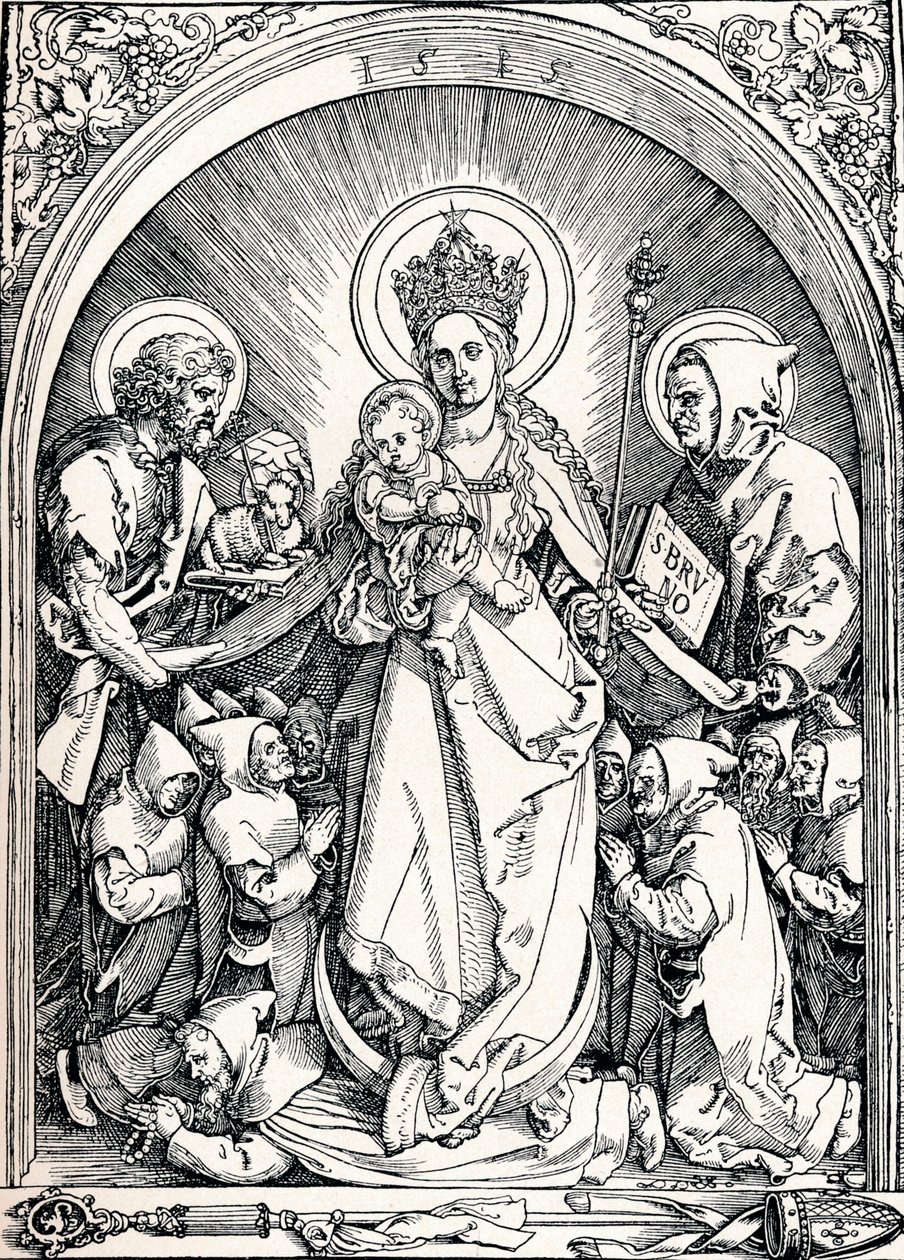 The Madonna with the Carthusian Friars, St John the Baptist and St Bruno, 1515 by Albrecht Dürer