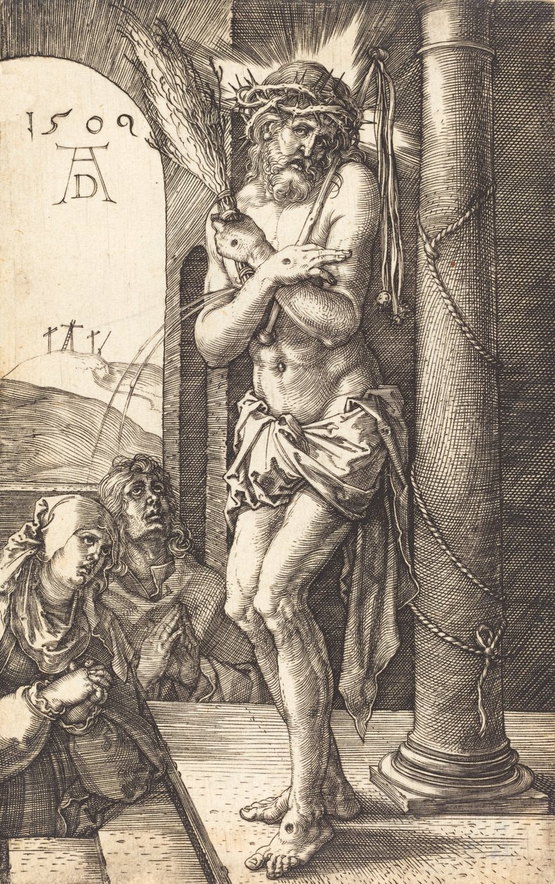 The Man of Sorrows Standing by the Column by Albrecht Dürer