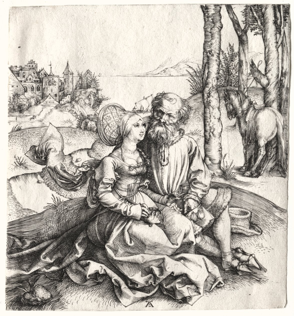 The Offer of Love (or The Ill-Assorted Couple) by Albrecht Dürer