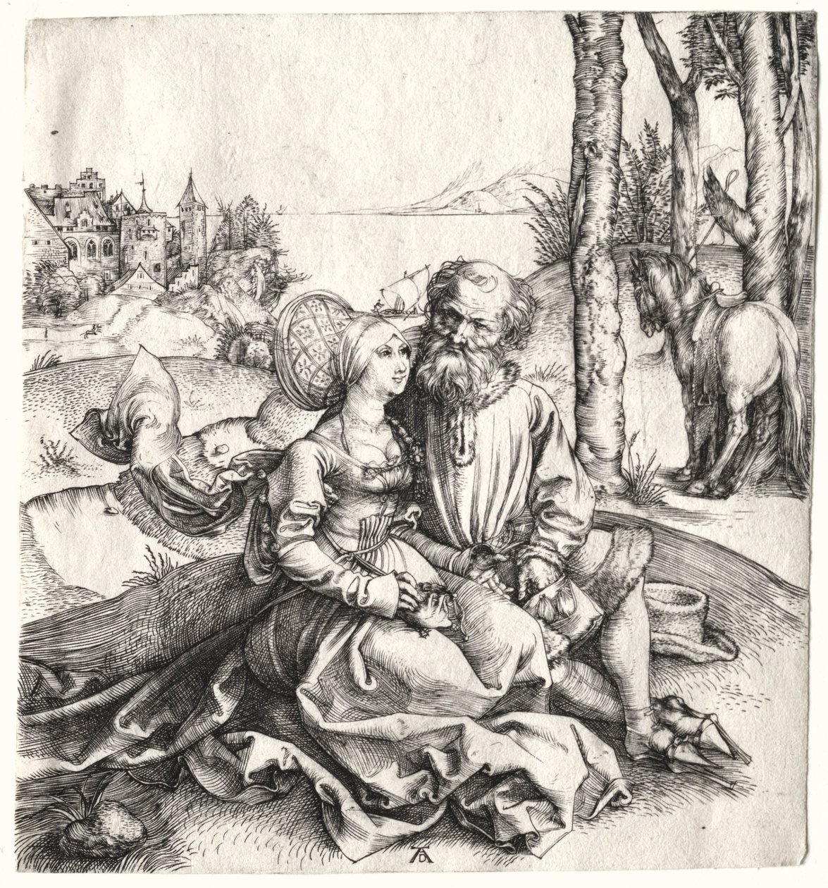 The Offer of Love or The Ill-Assorted Couple by Albrecht Dürer