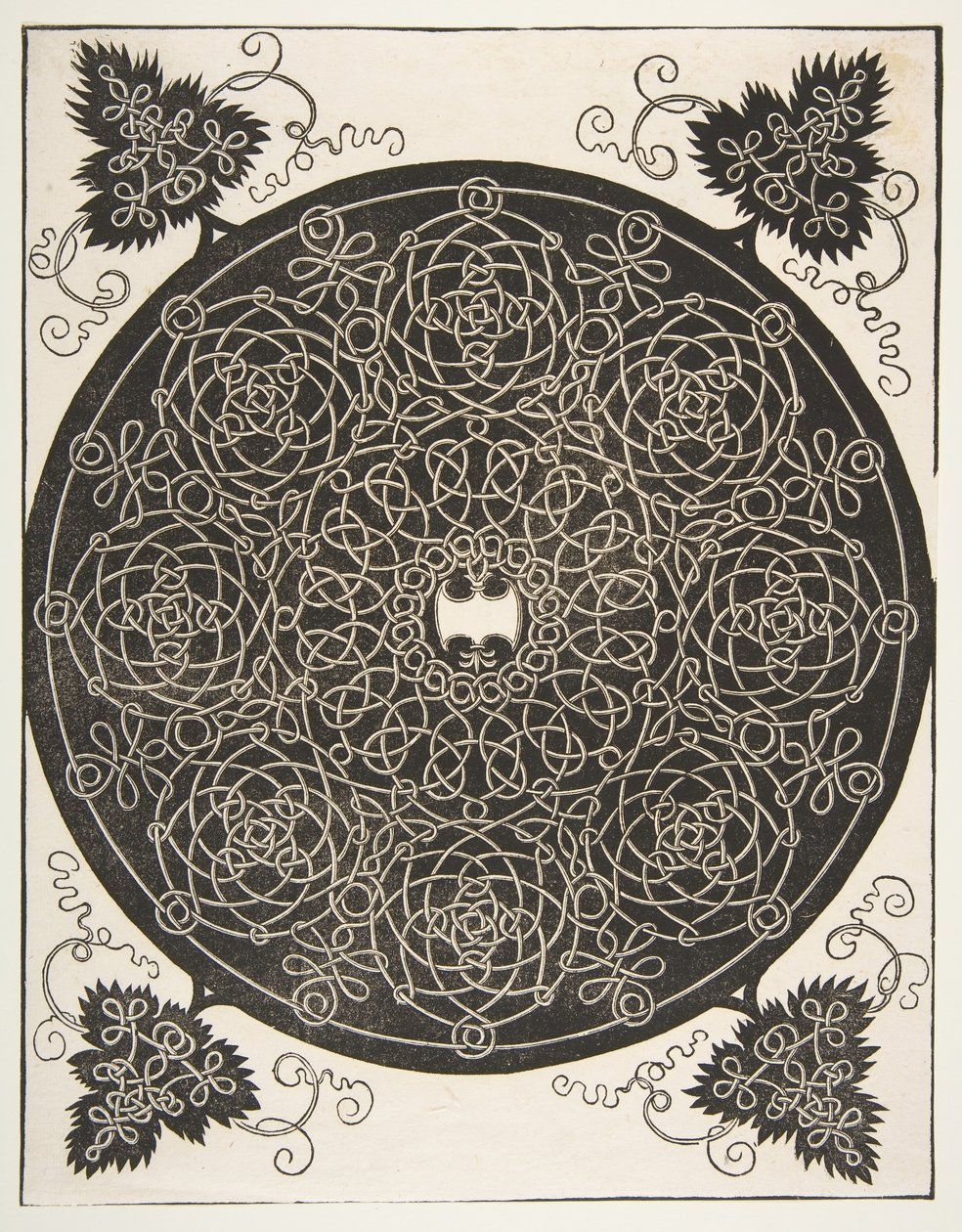 The Third Knot. Interlaced Roundel with Eight Wreaths and a Scalloped Shield by Albrecht Dürer