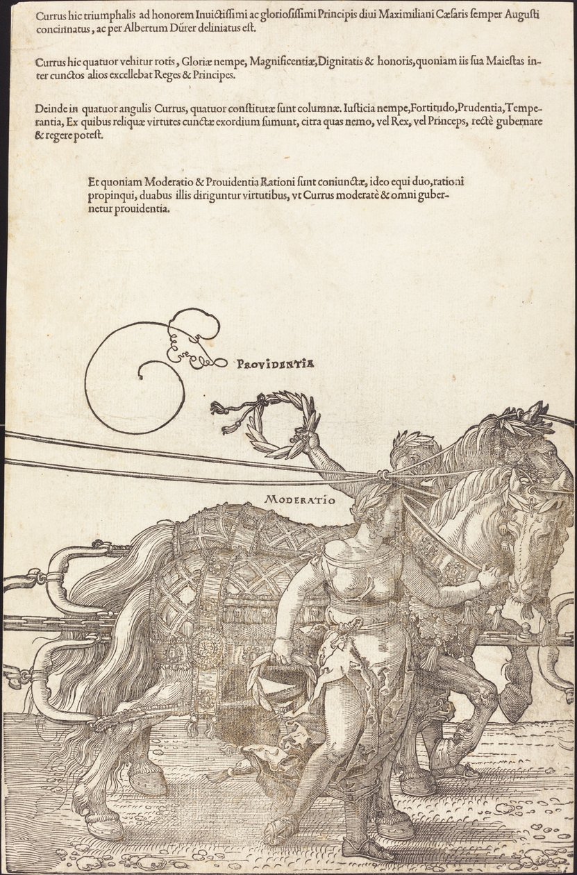 The Triumphal Chariot of Maximilian I [plate 3 of 8] by Albrecht Dürer