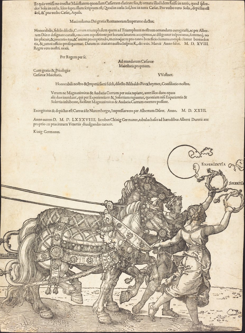 The Triumphal Chariot of Maximilian I (The Great Triumphal Car) [plate 8 of 8] by Albrecht Dürer