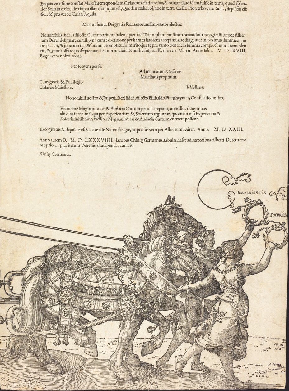 The Triumphal Chariot of Maximilian I The Great Triumphal Car (plate 8 of 8) by Albrecht Dürer