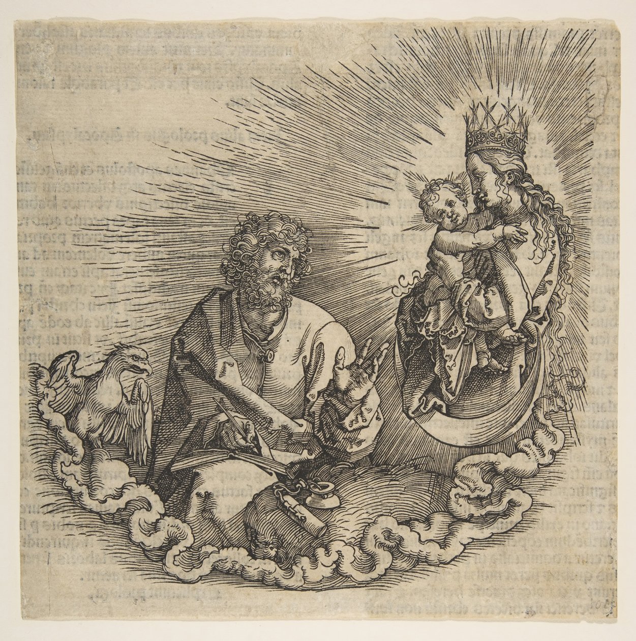 The Virgin Appearing to Saint John, Frontispiece to the Apocalypse by Albrecht Dürer