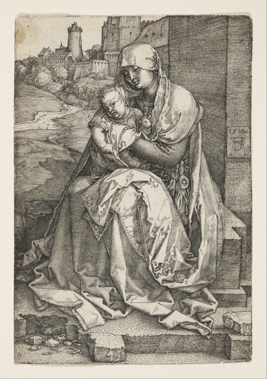 The Virgin Sitting by a Wall by Albrecht Dürer