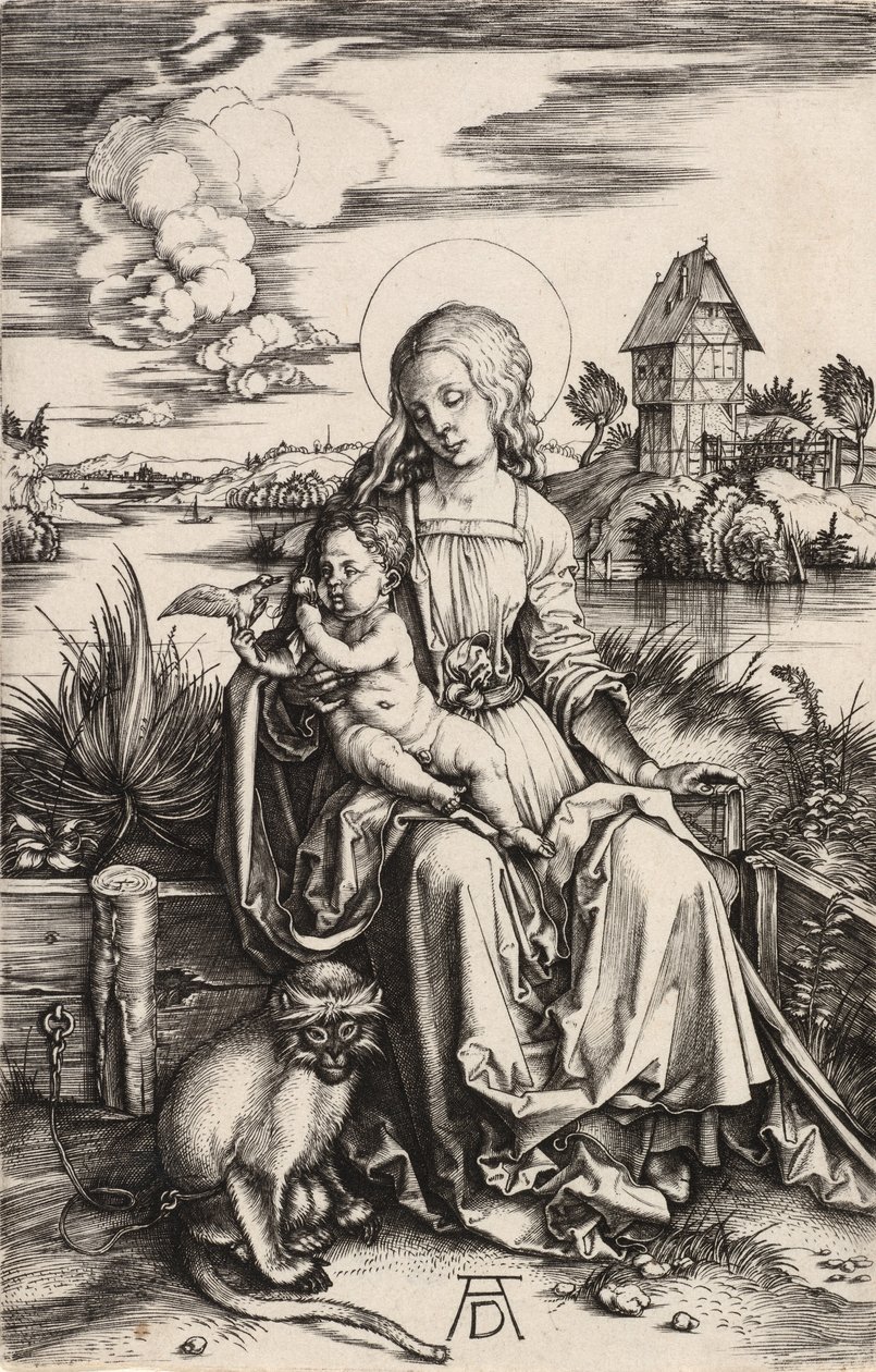 The Virgin and Child with the Monkey, c. 1498 by Albrecht Dürer