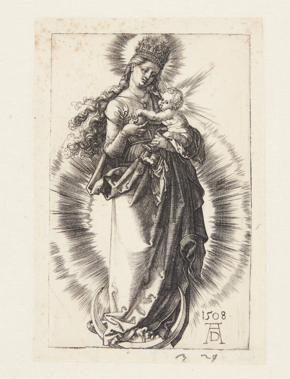 The Virgin on the Crescent with a Crown of Stars by Albrecht Dürer