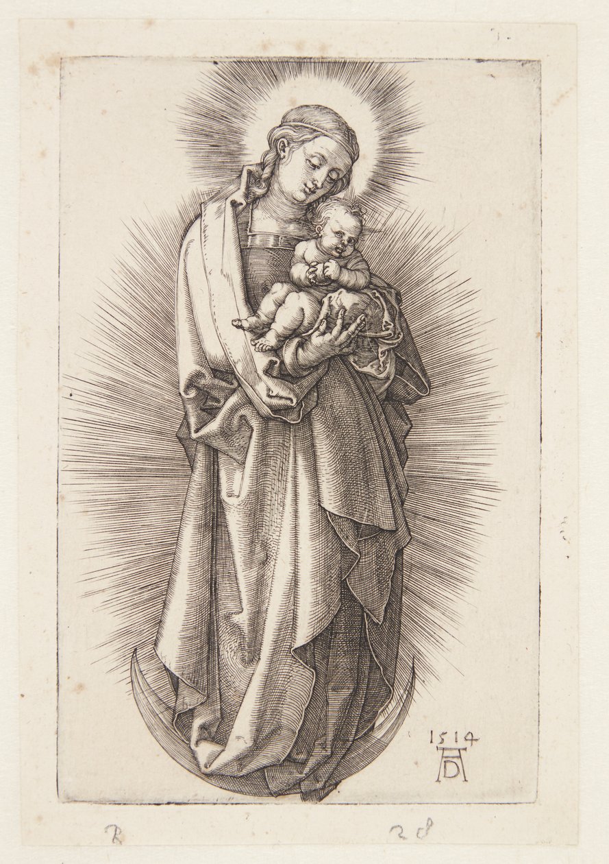 The Virgin on the Crescent with a Diadem by Albrecht Dürer