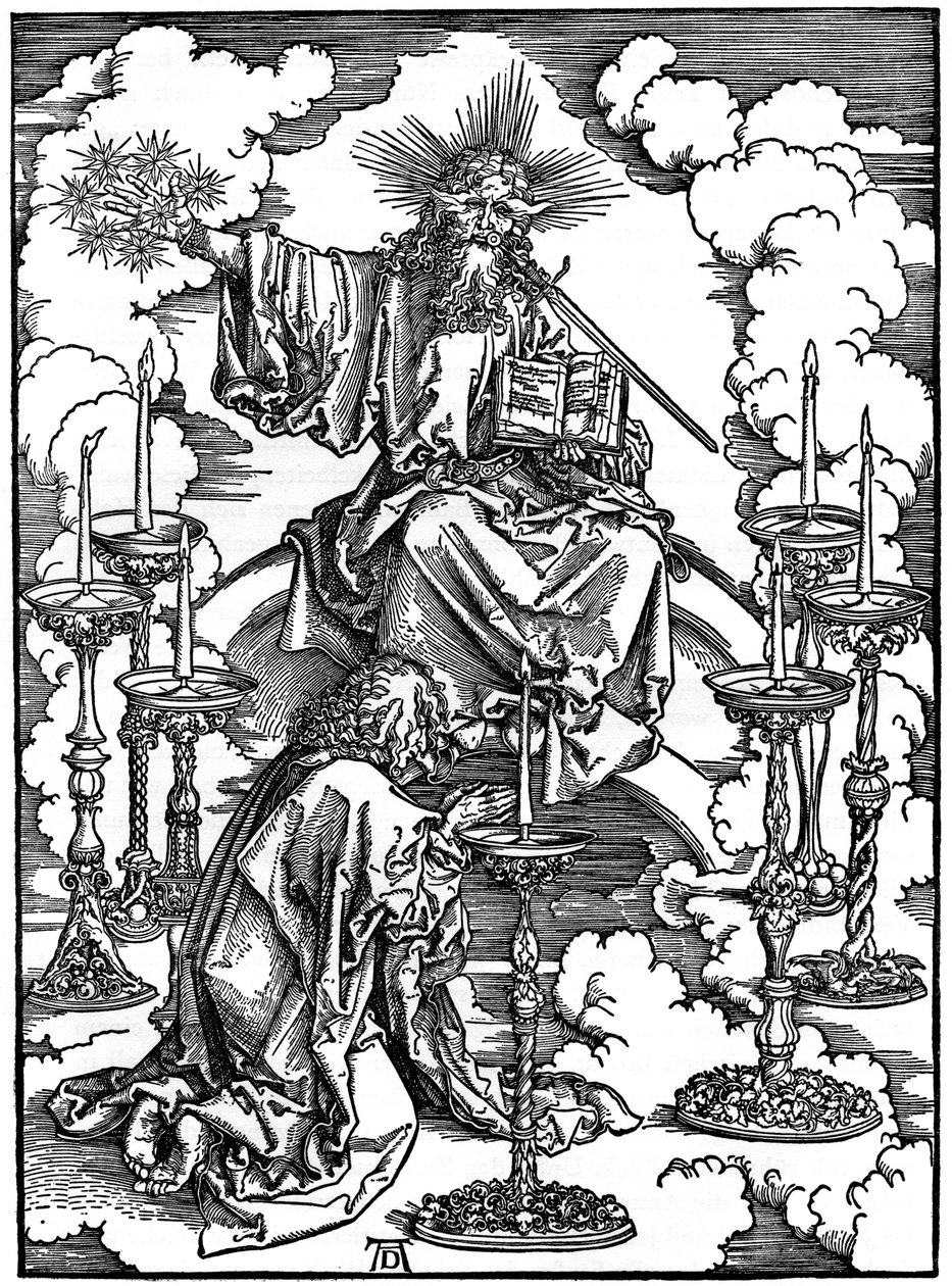 The Vision of The Seven Candlesticks from the Apocalypse by Albrecht Dürer