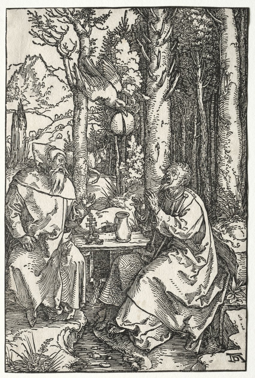 The Visit of St. Anthony to St. Paul the Hermit by Albrecht Dürer