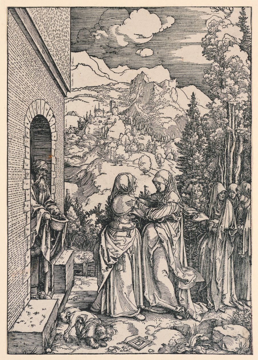 The Visitation, from the Life of the Virgin series by Albrecht Dürer