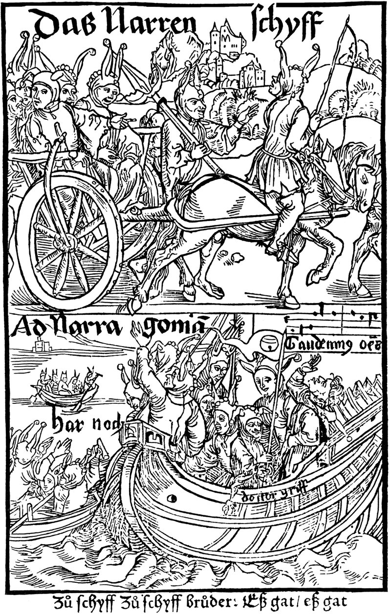 Title Page of an Edition of Ship of Fools, by Sebastian Brant by Albrecht Dürer