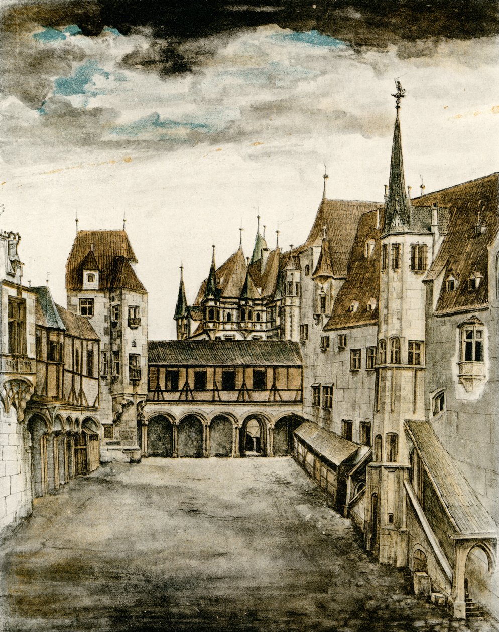 View of the castle courtyard by Albrecht Dürer