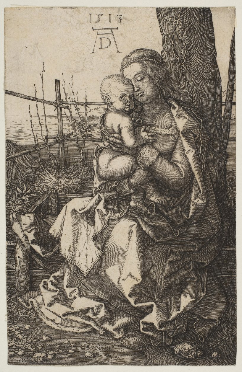 Virgin and Child Seated by a Tree by Albrecht Dürer