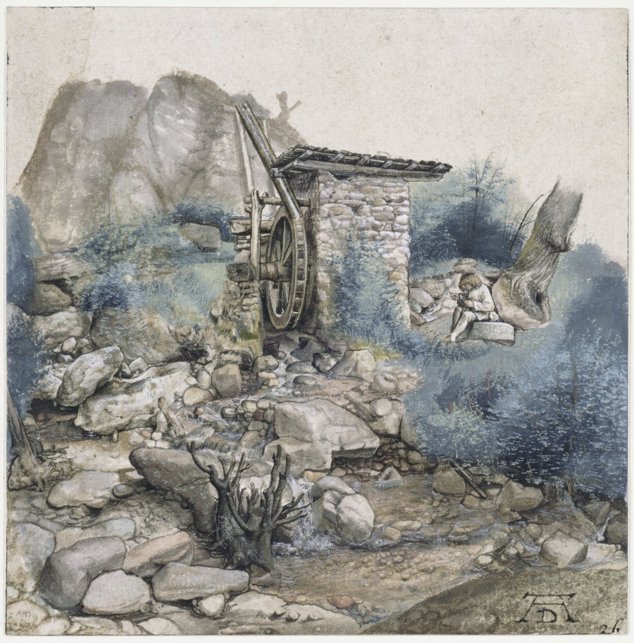 Watermill with a Draftsman by Albrecht Dürer