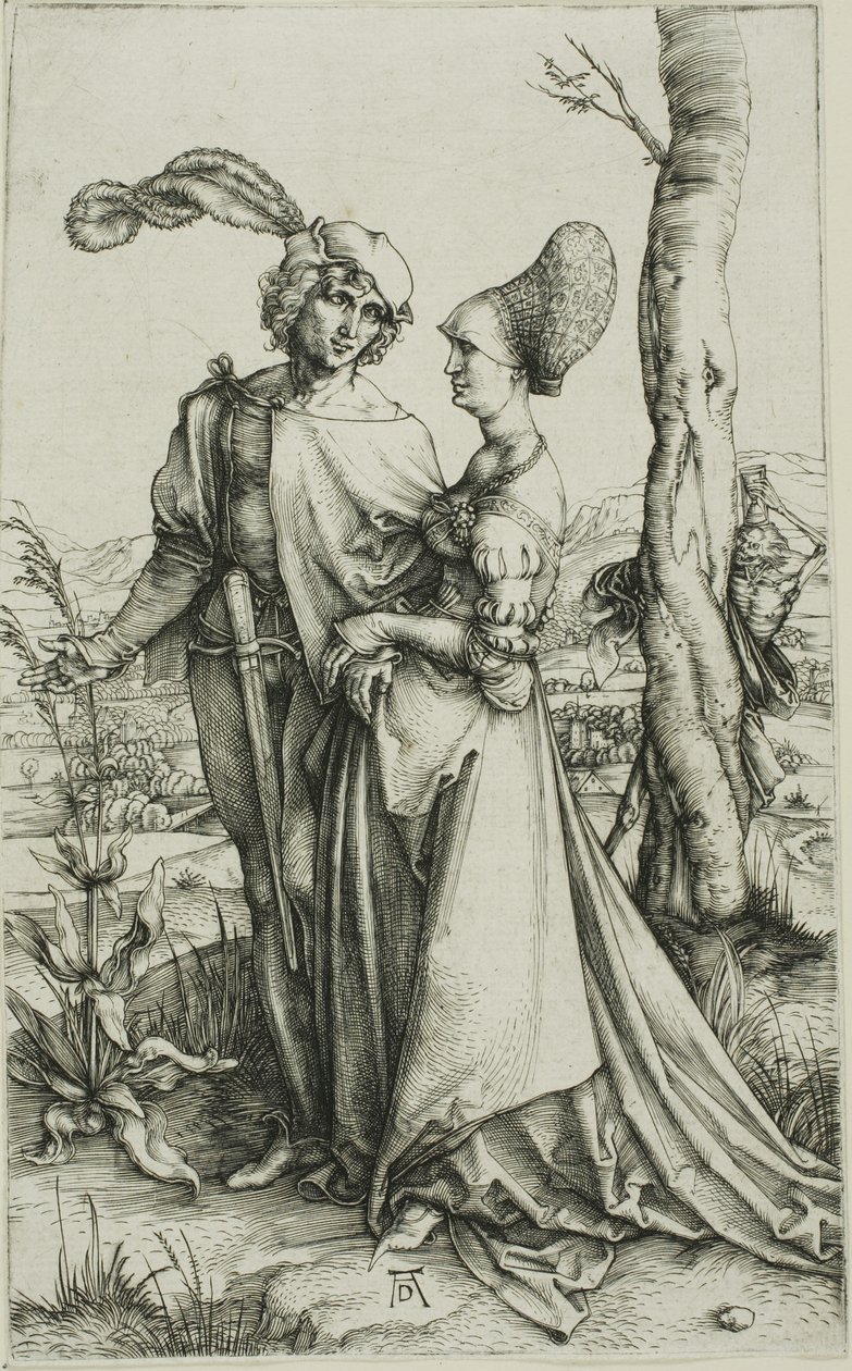Young Couple Threatened by Death (The Promenade) by Albrecht Dürer