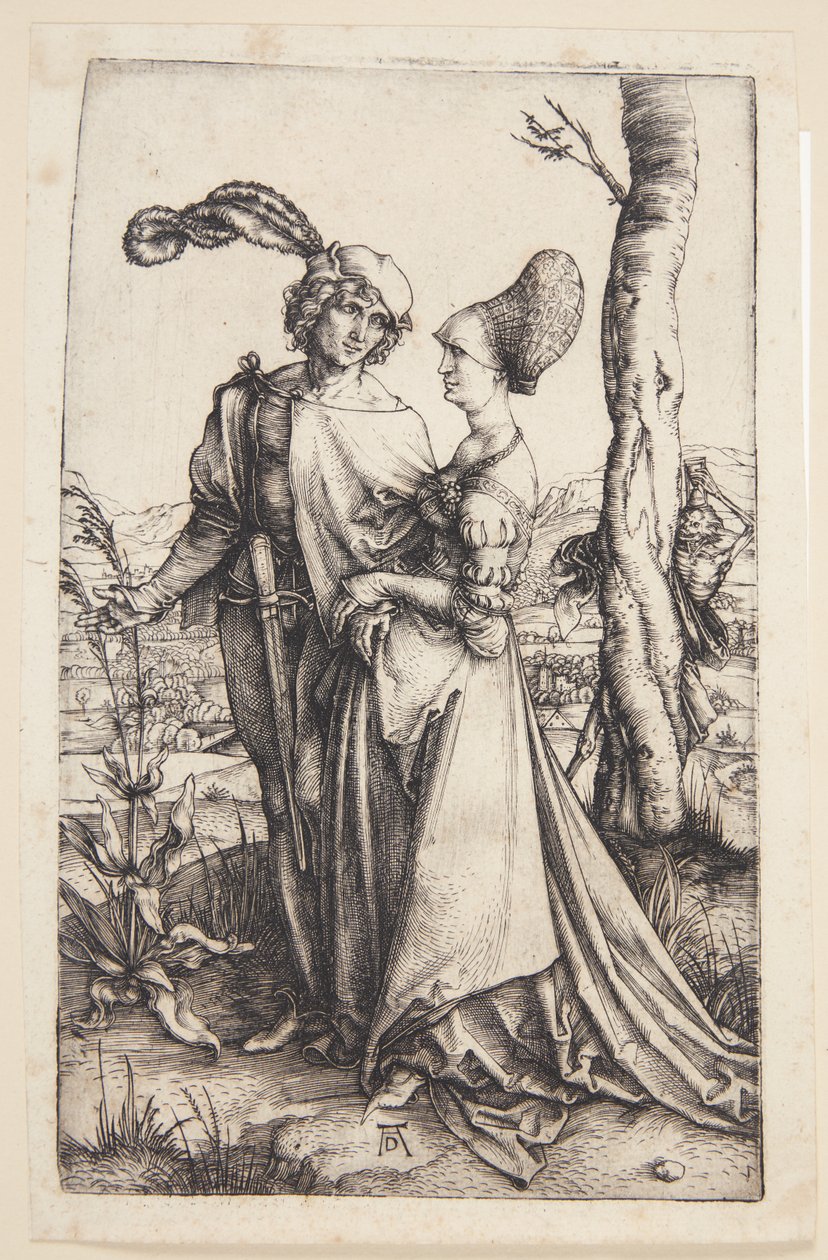Young Couple Threatened by Death by Albrecht Dürer