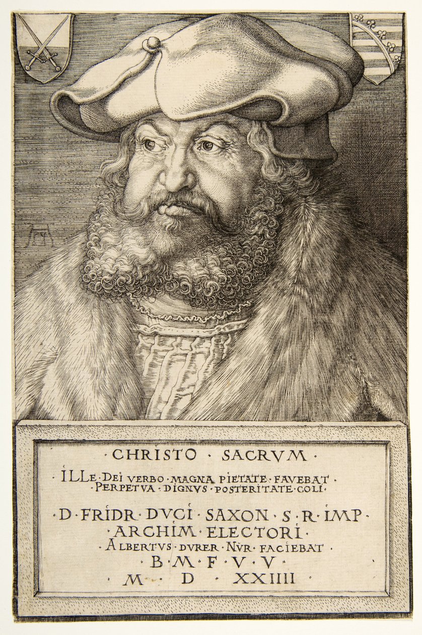 Frederick the Wise, Elector of Saxony, pub. 1524 by Albrecht Dürer