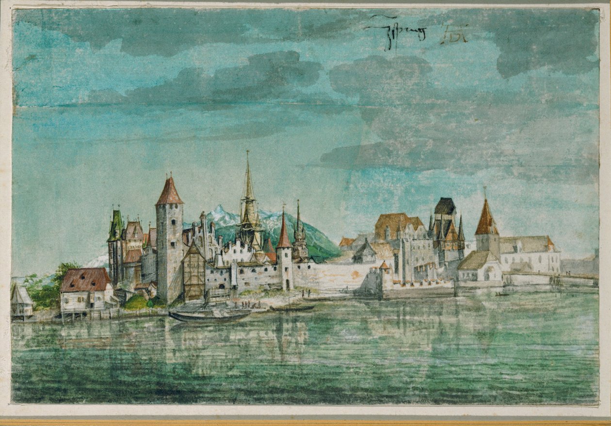 Innsbruck Seen Across the River Inn by Albrecht Dürer or Duerer
