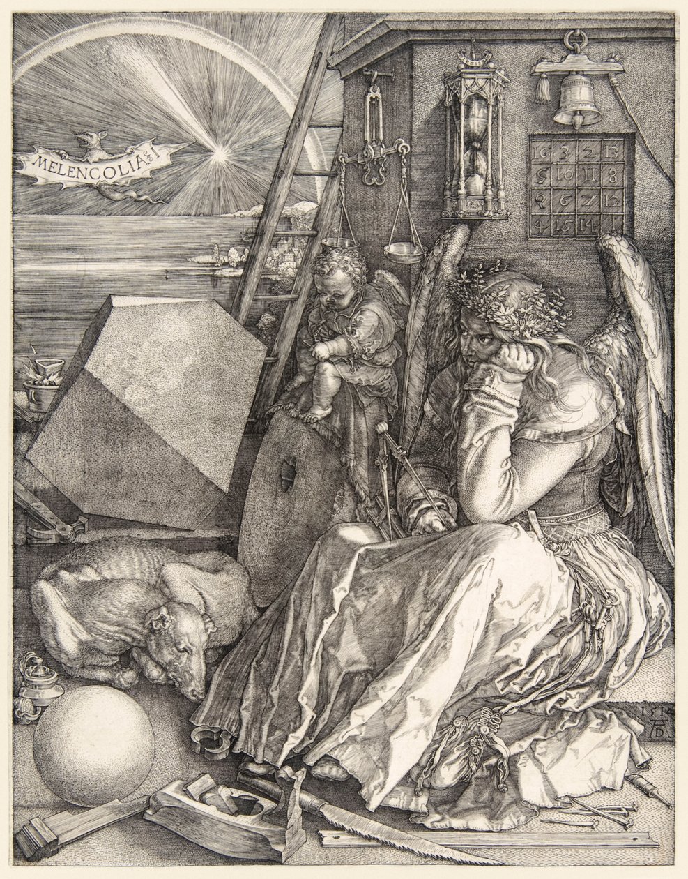 Melencolia I by Albrecht Dürer, One of His 3 Master Engravings Completed in 1514 by Albrecht Dürer