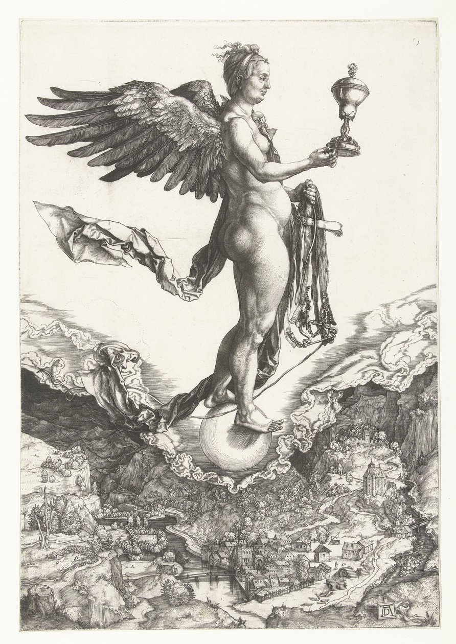 Nemesis (The Great Fortune) by Albrecht Dürer or Duerer