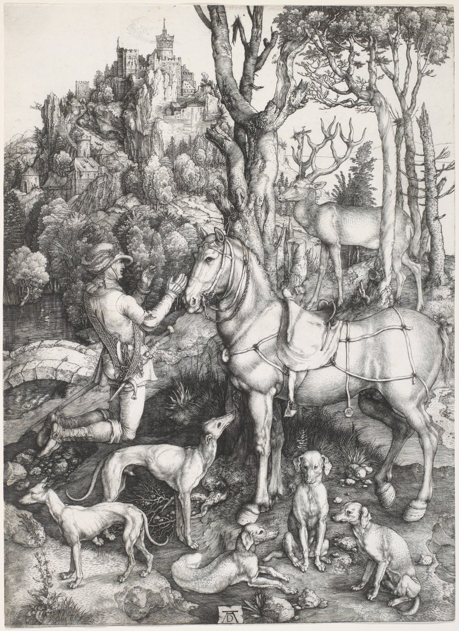 Saint Eustace, c. 1500-1501 (engraving) by Albrecht Dürer