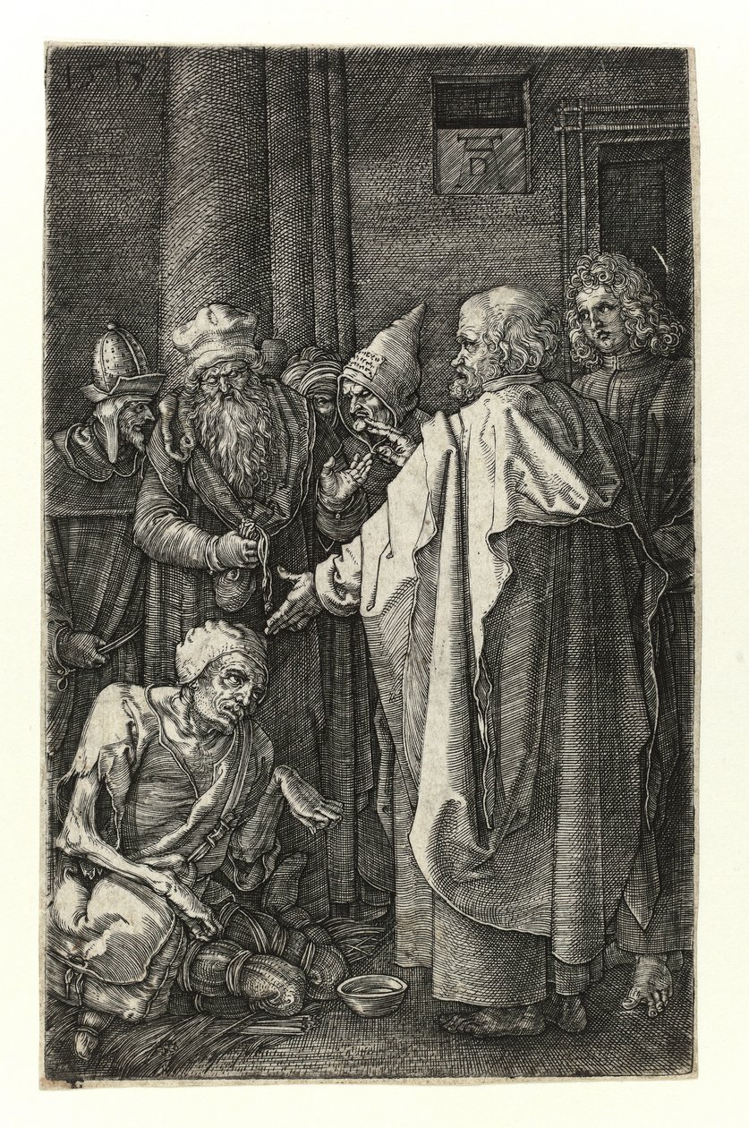 St. Peter and St. John heal the cripples at the temple gate by Albrecht Dürer