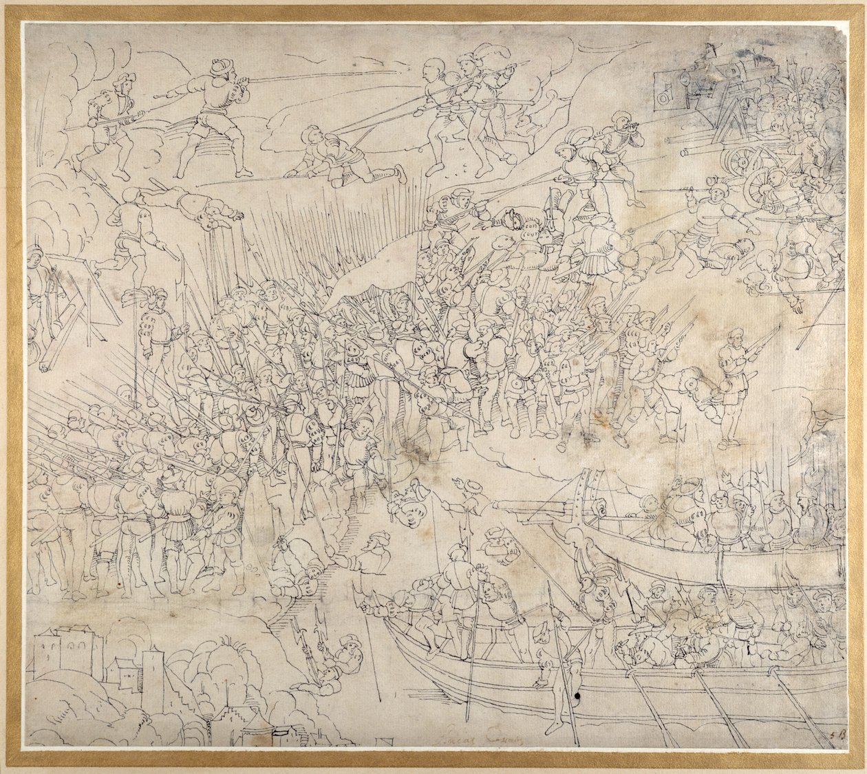 The Assault near Rorschach on Lake Konstanz, c.1500 by Albrecht Dürer