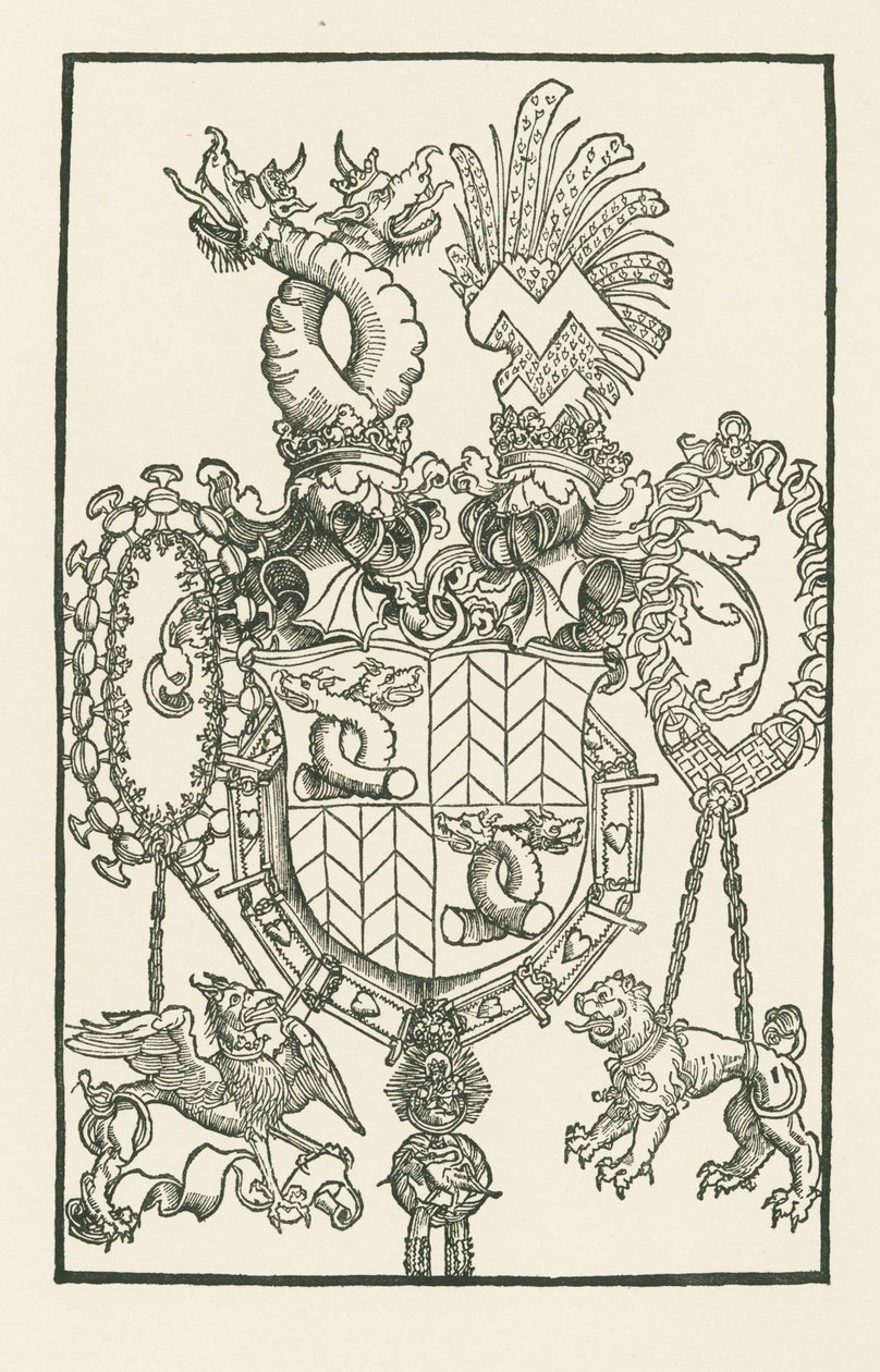 The Coat of Arms of Florian Waldauf von Waldenstein by Albrecht Dürer or Duerer