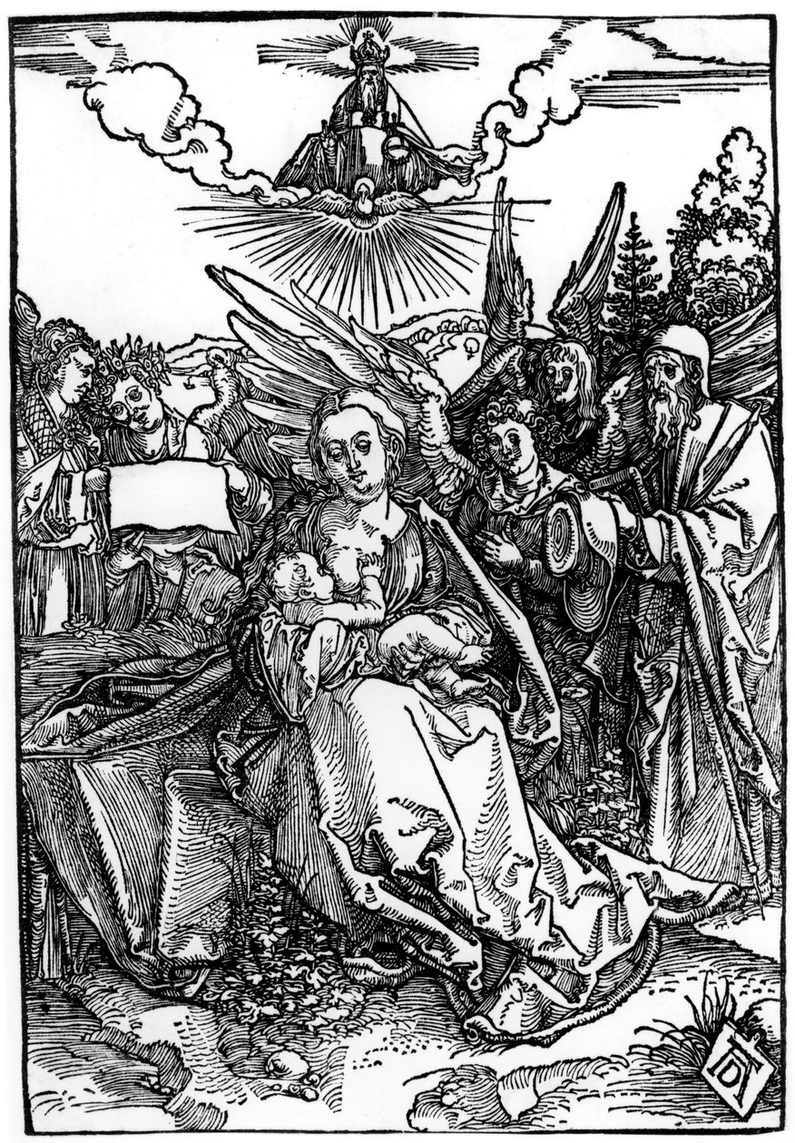The Holy Family with Five Angels by Albrecht Dürer