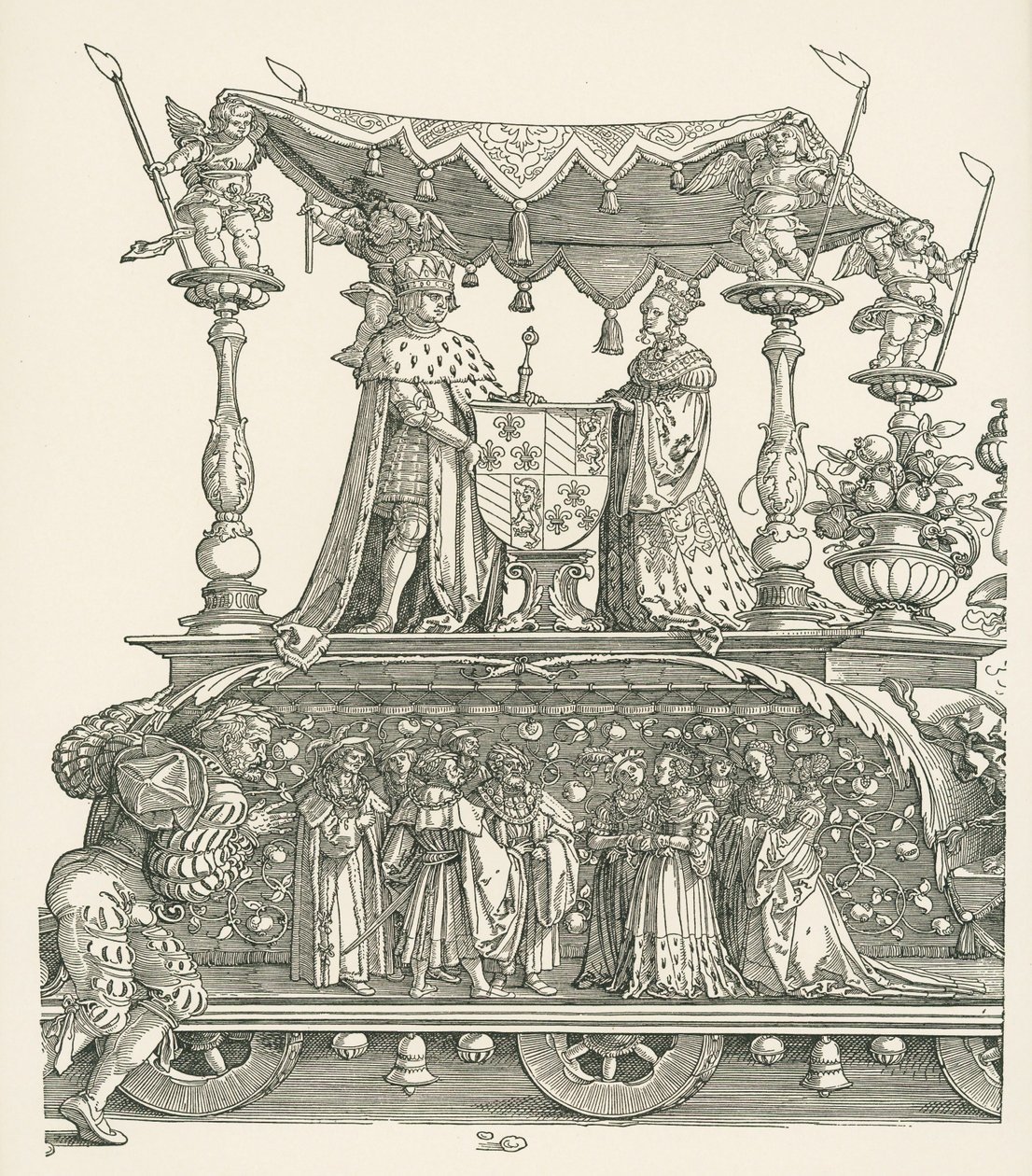 The Small Triumphal Car or The Burgundian Marriage by Albrecht Dürer or Duerer