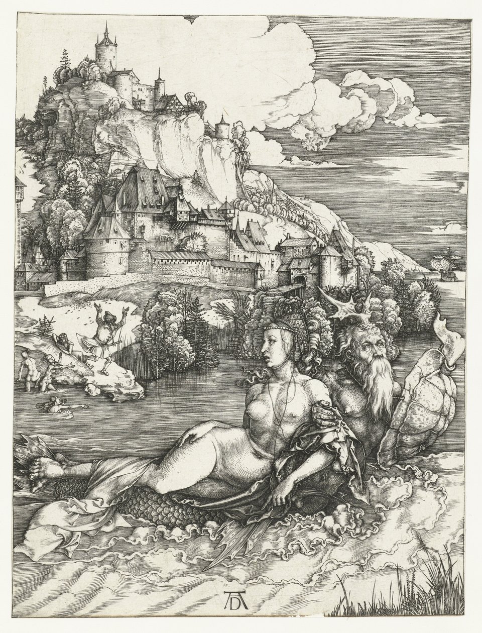 The abduction of Amymone by the sea monster by Albrecht Dürer or Duerer