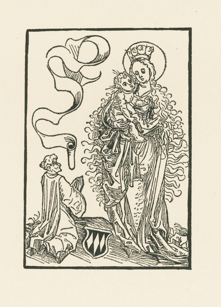 Virgin Mary Worshipped by Albrecht von Bonstetten by Albrecht Dürer or Duerer