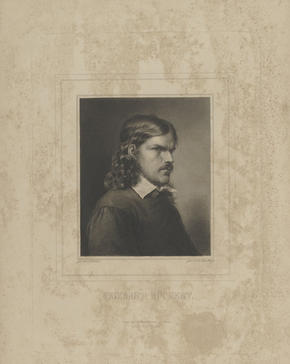 Portrait of Friedrich Rückert by Albrecht Fürchtegott Schultheiss