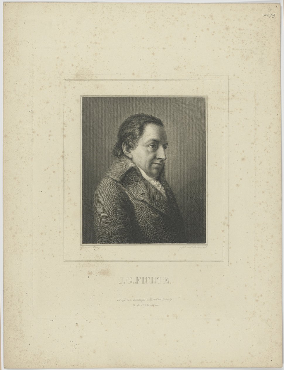 Portrait of Johann Gottlieb Fichte by Albrecht Fürchtegott Schultheiss