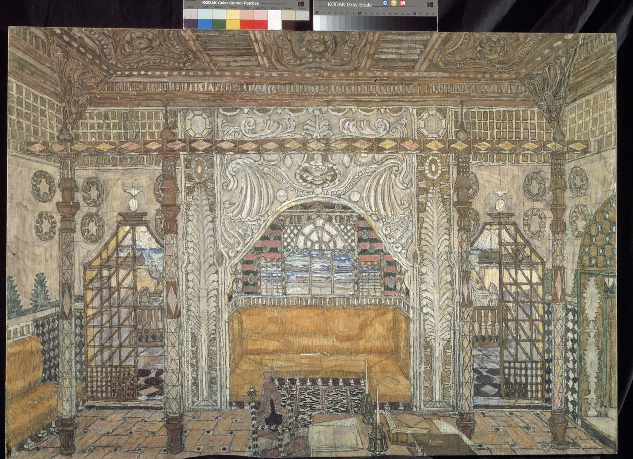 Stage Design for the Play Othello by William Shakespeare by Aleksandr Jakovlevic Golovin